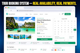build tour and travel booking system with website