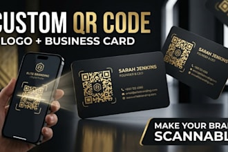 design custom qr codes, qr code with logo and business card