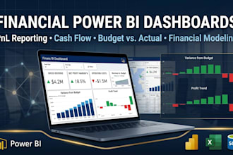 create financial power bi dashboard and pnl reporting