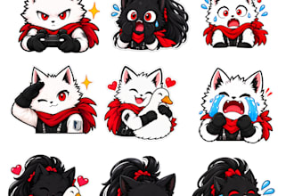 design custom twitch emotes, badges and streaming avatar