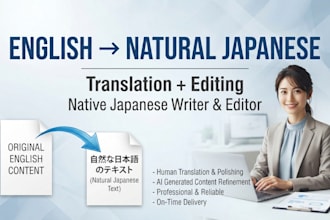 proofread and edit japanese as a native writer