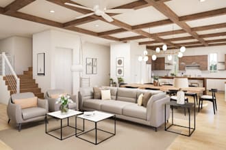 create best sketchup revit 3d model with photorealistic