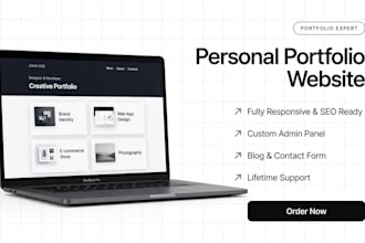 create a modern responsive personal portfolio website