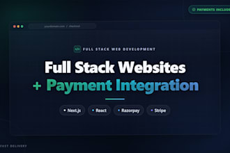 build a custom full stack website with payment integration and SEO