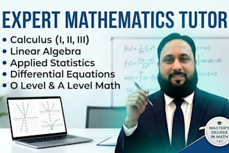 be your expert online math tutor for algebra and calculus