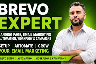 set up brevo landing page email marketing automation workflows and campaigns