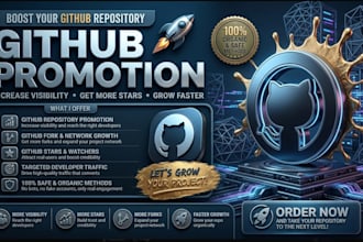 grow your organic github project github promotion gain star fork repo traffic