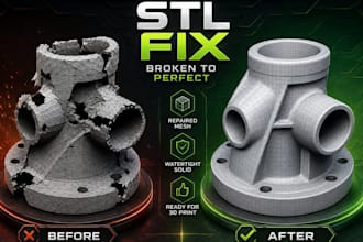 repair stl files, fix 3d models and make them print ready