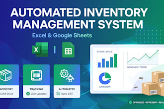 create automated inventory management system in excel with dashboard