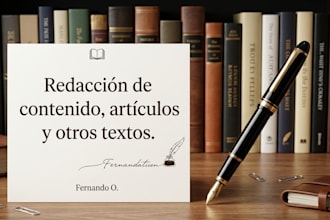 redacción de contenido, artículos y otros textos