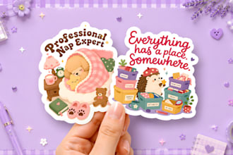create unique custom die cut sticker design