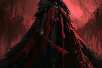 do fantasy horror vampire character art