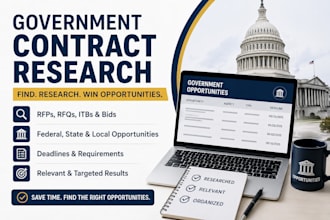 research government contracts, rfps, rfqs