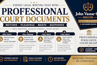 draft persuasive legal briefs and civil complaint filings