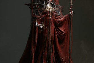 horror vampire lord queen character desing