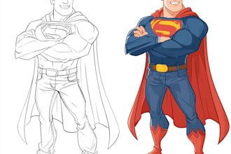 draw photo to cartoon character superhero comic book