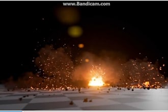 do vfx fire explosion visual special effect, vfx compositing 3d animal model vf