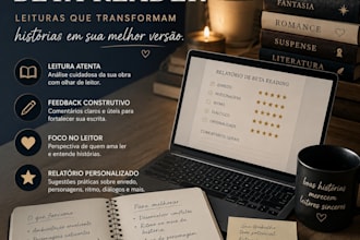 farei a leitura beta do seu livro e darei um feedback honesto e construtivo