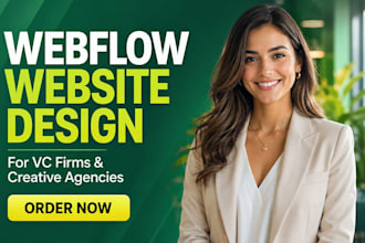 build webflow website for venture capital firm or creative agency