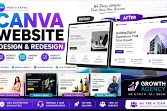 responsive canva website design canva landing page canva website redesign