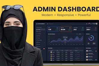 develop custom responsive admin dashboard and crm