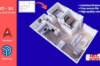 create realistic 3d floor plans and renderings for real estate marketing
