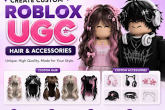create roblox ugc accessories, accessories, hairs and outfits