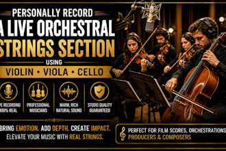 do self record a live orchestral strings section using violin, viola, cello