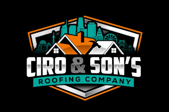 create creative and good looking roofing logo design