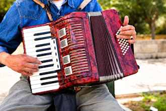 play real bassoon, accordion, didgeridoo and cornett track for any style