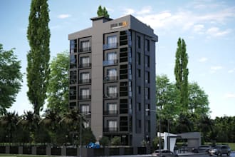 create 3d residencies multifamily apartment, exterior revit bim design layout