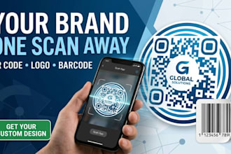 create custom qr code with logo and barcode sticker