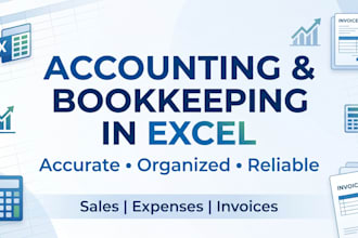 do bookkeeping accounting and financial data entry in excel