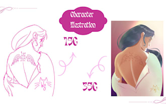 draw illustrations for any character