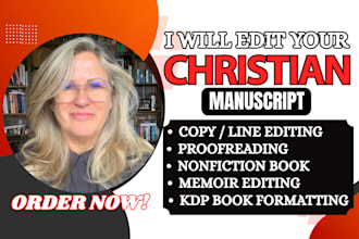 edit, proofread christian manuscript, memoir, nonfiction novel, book formatting