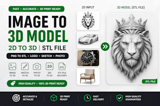 image to 3d model 2d to 3d stl file png to stl logo sketch photo