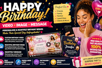 do happy birthday video, wish happy birthday image, wish and heartfelt message