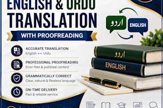 do english and urdu translation and urdu proofreading