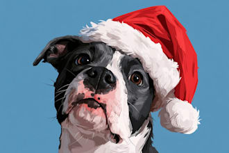 draw your christmas pet portrait