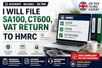 file assessment sa100, corporation tax ct600  vat return to hmrc document