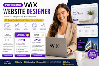 be your wix web designer for professional modern business website design