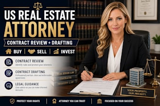 be your US real estate lawyer for contract review and drafting