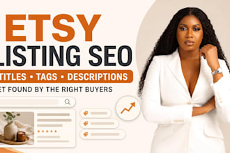 optimize etsy shop listing with SEO titles tags and descriptions