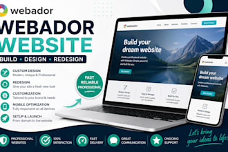 build customize and design or redesign a professional webador website