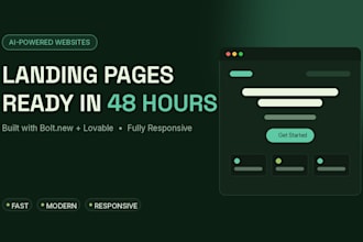 design and build a fast ai powered landing page or website
