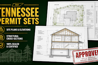 draw and seal tennessee architectural permit floor plans, site plans and section
