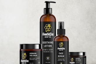 do label design, product label design, cbd, hemp oil label
