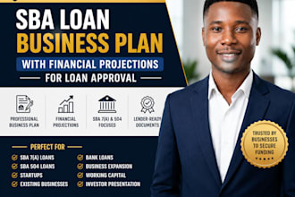 write an sba loan business plan with financial projections for loan approval