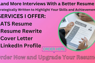 write a professional resume and cover letter
