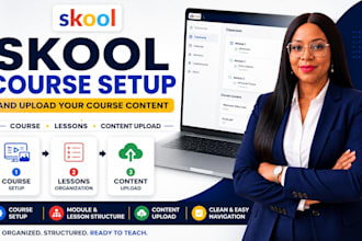 do skool course setup and upload your course content